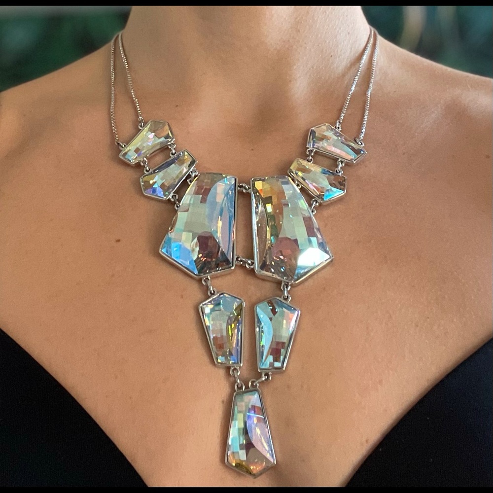 Swarovski crystals statement necklace clear